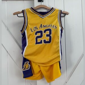 Chillipop Los Angeles Lakers LeBron James Kids Basketball Jersey & Shorts Set
